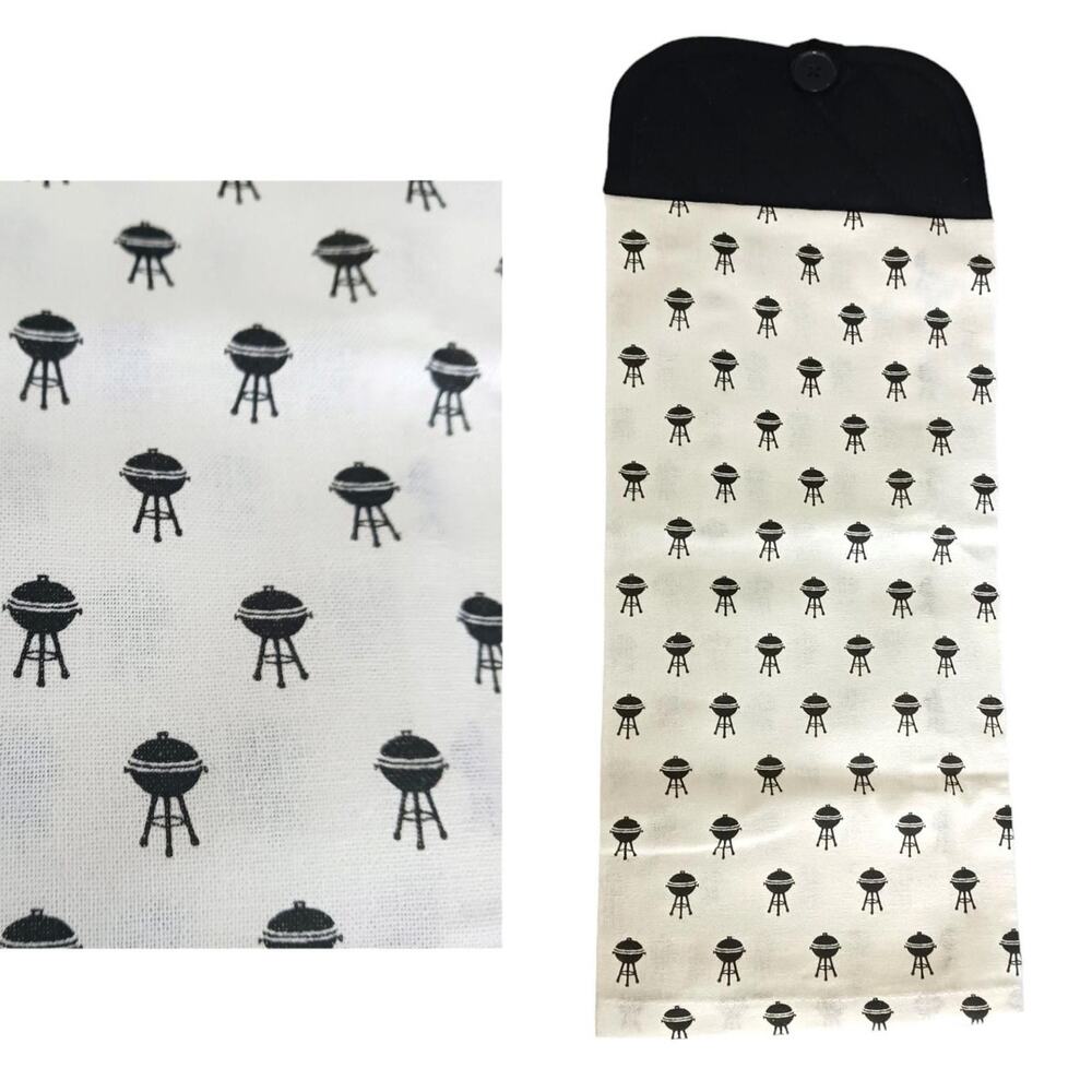 BBQ Themed Kitchen Hanging Hand Towels Outdoors Grill Dad Cooking